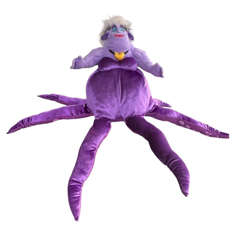 Disney Store Ursula‎ Plush The Little Mermaid Sea Witch Purple Stuffed Doll 12"